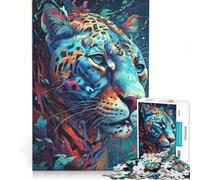 Puzzle da 1000 pezzi per adulti Il giaguaro attento gioco rompicapo attività per famiglie compleanno e Natale 38x26cm