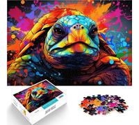 Puzzle da 1000 pezzi per adulti. Il giocattolo colorato a forma di tartaruga è adatto per tutta la famiglia e per adolescenti dai 14 anni in su, 50 x 75 cm
