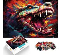 Puzzle da 1000 pezzi per adulti, il gioco di puzzle a coccodrillo colorato è ideale come regalo per tutta la famiglia per adolescenti dai 14 anni e oltre 26 x 38 cm