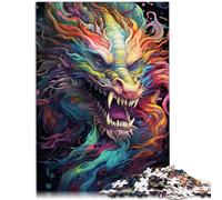 Puzzle da 1000 pezzi per adulti, il gioco pratico di puzzle di drago cinese è ideale come regalo per tutta la famiglia a partire dai 14 anni, 26 x 38 cm