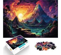 Puzzle da 1000 pezzi per adulti Il gioco sofisticato "Maya Piramide Deserto tutta la famiglia e per adolescenti dai 14 anni in su, 26 x 38 cm