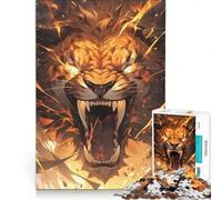 Puzzle da 1000 pezzi per adulti "Il grido del leone" gioco per famiglie decorazione per la casa adatto per la scrivania 50x75cm