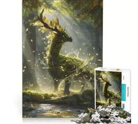 Puzzle da 1000 pezzi per adulti "Il guardiano del bosco sacro", gioco educativo, difficile e stimolante, gioco unico e avvincente 38x52cm