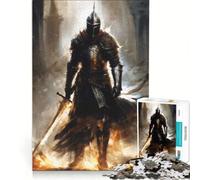Puzzle da 1000 pezzi per adulti Il guerriero delle tenebre gioco pratico decorazione per la casa compleanno e Natale 38x26cm