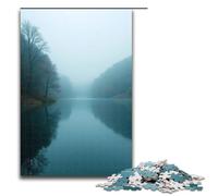 Puzzle da 1000 pezzi per adulti "Il lago nella nebbia sembra un paese delle fate" puzzle in legno per adulti e bambini strumento antistress 1000 pezzi (75x50 cm).