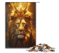 Puzzle da 1000 pezzi per adulti Il leone d'oro puzzle in legno per adulti gioco educativo sfida giocattolo 1000 pezzi (38x26 cm)