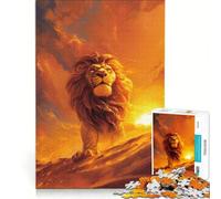 Puzzle da 1000 pezzi per adulti "Il Leone e il Bellissimo Crepuscolo" gioco rompicapo difficile per rafforzare l'amore tra le coppie 38x26cm