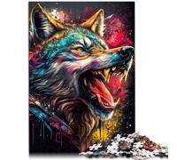Puzzle da 1000 pezzi per adulti "Il lupo dei pirati" divertenti giochi con parti completamente intrecciate a caso, per adolescenti dai 14 anni in su, 26 x 38 cm