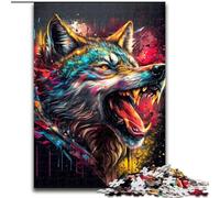 Puzzle da 1000 pezzi per adulti "Il lupo pirata". Puzzle impegnativi, dimensioni 26x38cm. Ideale per il divertimento in famiglia, il relax e come regalo per le feste.