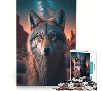 Puzzle da 1000 pezzi per adulti "Il lupo ti aspetta" gioco divertente stimolante da completare per rafforzare l'amore tra le coppie 38x52cm