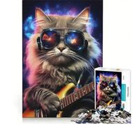 Puzzle da 1000 pezzi per adulti, "Il Maestro Felino", giocattolo educativo, difficile e stimolante, ideale come elemento della lista dei desideri con Babbo Natale 50x75cm