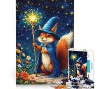 Puzzle da 1000 pezzi per adulti "Il mago e lo scoiattolo rosso" gioco rompicapo difficile per migliorare l'amore tra le coppie 50x75cm