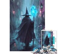 Puzzle da 1000 pezzi per adulti "Il mago in una città piovosa" con un disegno difficile e stimolante da assemblare Gioco pratico adatto a persone dai 14 anni in su (50x75cm)