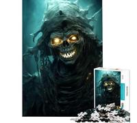 Puzzle da 1000 pezzi per adulti "Il mago morto risorge nel teschio" gioco intellettuale gioco impossibile educativo regalo di Babbo Natale segreto (dimensioni 50x75cm)