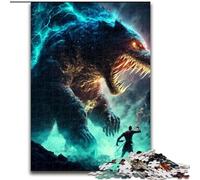 Puzzle da 1000 pezzi per adulti, il mostro, puzzle in legno per adulti, dimensioni 50x75cm, rompicapo impegnativo, attività per famiglie, arredamento per la casa, regalo per le feste