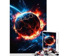 Puzzle da 1000 pezzi per adulti Il pianeta esplode nello spazio Decorazione per la casa Giocattoli Ottimi regali e giocattoli Gioco pratico Ogni pezzo è unico - Dimensioni 38x52cm