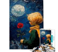 Puzzle da 1000 pezzi per adulti "Il Piccolo Principe con la Rosa" - Gioco rompicapo - Schema di montaggio - Regalo per amici e familiari (Dimensioni 50x75cm)
