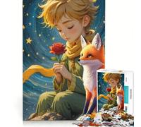 Puzzle da 1000 pezzi per adulti "Il Piccolo Principe con la Volpe e la Rosa" gioco per famiglie impegnativo e stimolante regalo di compleanno e per occasioni speciali 38x52cm