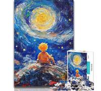 Puzzle da 1000 pezzi per adulti Il piccolo principe del cielo notturno Puzzle per adolescenti 1000 pezzi, gioco per famiglie antistress sfida difficile regali di Babbo Natale segreto 26x38cm