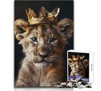 Puzzle da 1000 pezzi per adulti Il piccolo Re Leone, ideale per momenti di relax, giocattolo da gioco con fustellatura di precisione, dimensioni 38x52cm