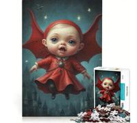 Puzzle da 1000 pezzi per adulti "Il piccolo vampiro rosso" gioco interattivo interazione genitore-figlio ideale come regalo per tutta la famiglia 50x75cm