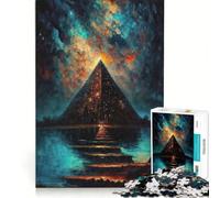 Puzzle da 1000 pezzi per adulti "Il ponte verso la piramide", gioco impossibile, interazione genitore-figlio, ideale per compleanni e Natale 38x26cm
