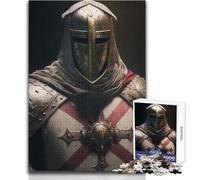 Puzzle da 1000 pezzi per adulti "Il potente cavaliere templare", gioco interattivo di abilità cognitive, idea regalo unica e memorabile, dimensioni 38x52cm