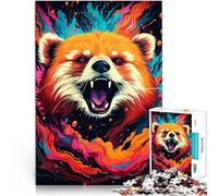 Puzzle da 1000 pezzi per adulti, il puzzle di cartone animato di animali Panda Roux 26 x 38 cm è ideale come regalo per tutta la famiglia