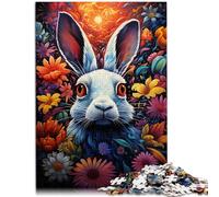Puzzle da 1000 pezzi per adulti Il puzzle educativo coniglio fiore è ideale come regalo per tutta la famiglia 19,7 "x 29,5" per adolescenti da 14 anni e oltre