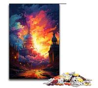Puzzle da 1000 pezzi per adulti il puzzle psichedelico del palazzo di Christiansborg un gioco impegnativo un'opera d'arte adatta a ragazzi dai 14 anni in su 75x50 cm