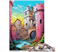 Puzzle da 1000 pezzi per adulti Il puzzle "Visby Stadtmauern" adatto a tutta la famiglia, adatto per adulti e ragazzi dai 14 anni in su, 50 x 75 cm