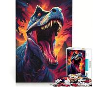 Puzzle da 1000 pezzi per adulti "Il Re dei Dinosauri" gioco rompicapo difficile per rafforzare l'amore tra le coppie 38x52cm
