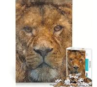 Puzzle da 1000 pezzi per adulti "Il Re della Giungla" gioco per famiglie rilassante e stimolante per la mente collezione d'artista belle arti 38x26cm