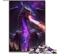 Puzzle da 1000 pezzi per adulti Il Re Drago Cosmico Puzzle in legno per adulti dimensioni 50x75cm Intrattenimento rilassante, regalo di Natale perfetto e decorazione per la casa