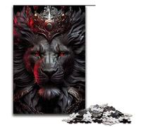 Puzzle da 1000 pezzi per adulti Il Re Leone Arrabbiato Occhi Rossi Puzzle Giochi Rilassanti Gioco per Famiglie Antistress Sfida Difficile 75x50cm