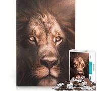 Puzzle da 1000 pezzi per adulti Il Re Leone della Giungla gioco rompicapo divertente antistress ogni pezzo è unico 38x52cm