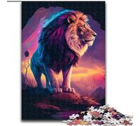 Puzzle da 1000 pezzi per adulti Il Re Leone, puzzle da 1000 pezzi, regalo perfetto per compleanni, feste e decorazioni per la casa (dimensioni 50x75cm)