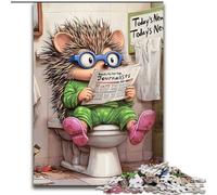 Puzzle da 1000 pezzi per adulti, il riccio che va in bagno, puzzle in legno, dimensioni 50x75cm, gioco decorativo fai da te stimolante, giocattolo interattivo per famiglie