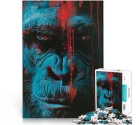 Puzzle da 1000 pezzi per adulti Il risveglio delle scimmie Riduzione dello stress interessante Gioco educativo per compleanno e Natale 38x26cm