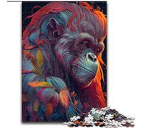 Puzzle da 1000 pezzi per adulti, Il saggio Urang Utan, regalo per serate di giochi in famiglia, decorazioni per la casa e allenamento del cervello, dimensioni 26X38cm
