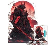 Puzzle da 1000 pezzi per adulti "Il Samurai delle Tenebre" sfida educativa gioco di assemblaggio decorazione da parete adatto a persone dai 14 anni in su (50x75cm)