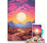 Puzzle da 1000 pezzi per adulti "Il sentiero nel deserto" gioco rompicapo difficile per rafforzare l'amore tra le coppie 50x75cm