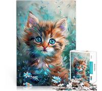 Puzzle da 1000 pezzi per adulti Il simpatico gattino anti-stress è ideale come regalo per tutta la famiglia per adolescenti dai 14 anni e oltre 26 x 38 cm