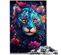 Puzzle da 1000 pezzi per adulti, il simpatico piccolo leopardo cosmico, gioco di pensiero, 50 x 75 cm, regalo di compleanno, arte da parete per adolescenti dai 14 anni in su