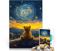Puzzle da 1000 pezzi per adulti Il sogno stellato dell'orsacchiotto Difficile Duro con pezzi completamente interconnessi di forma casuale 75x50cm