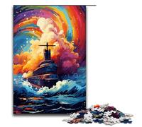 Puzzle da 1000 pezzi per adulti Il sottomarino è circondato da schizzi Un sacco di idee regalo colorate giocattoli educativi intellettuali e decomprimenti 1000 pezzi