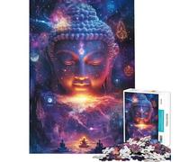 Puzzle da 1000 pezzi per adulti Illuminazione Divina Visione Cosmica del Buddha Puzzle per adolescenti Modello da Assemblare Interazione Genitore-Figlio Compleanno 38x26cm