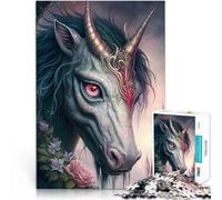 Puzzle da 1000 pezzi per adulti Illusione dell'unicorno Giocattoli educativi per l'apprendimento Giochi per famiglie Adatto alle coppie 52x38cm