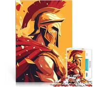 Puzzle da 1000 pezzi per adulti Illustrazione artistica minimalista di un soldato guerriero spartano sfida educativa Buon regalo 70x100cm