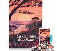 Puzzle da 1000 pezzi per adulti, illustrazione Charente Maritime, gioco pratico, interazione genitore-figlio, ideale come regalo per tutta la famiglia 38x26cm